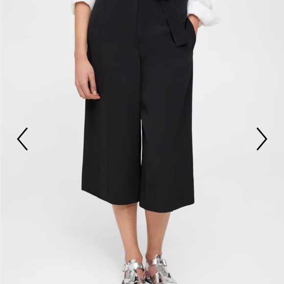 Theory. Size 00. Elegant Black Culottes with built in belt/buckle - Picture 3 of 6